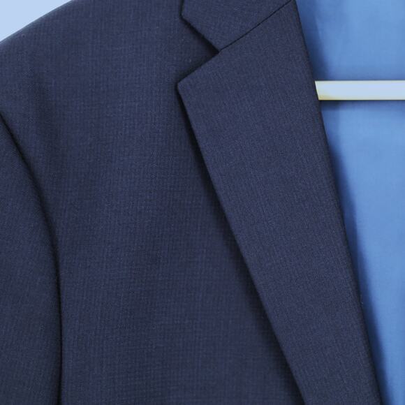 Kenneth Cole Reaction Men's Navy Houndstooth Techni-Cole Slim Blazer Size 40R - Picture 3 of 6